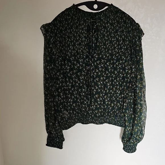 Free People Green Floral Blouse - Picture 5 of 8